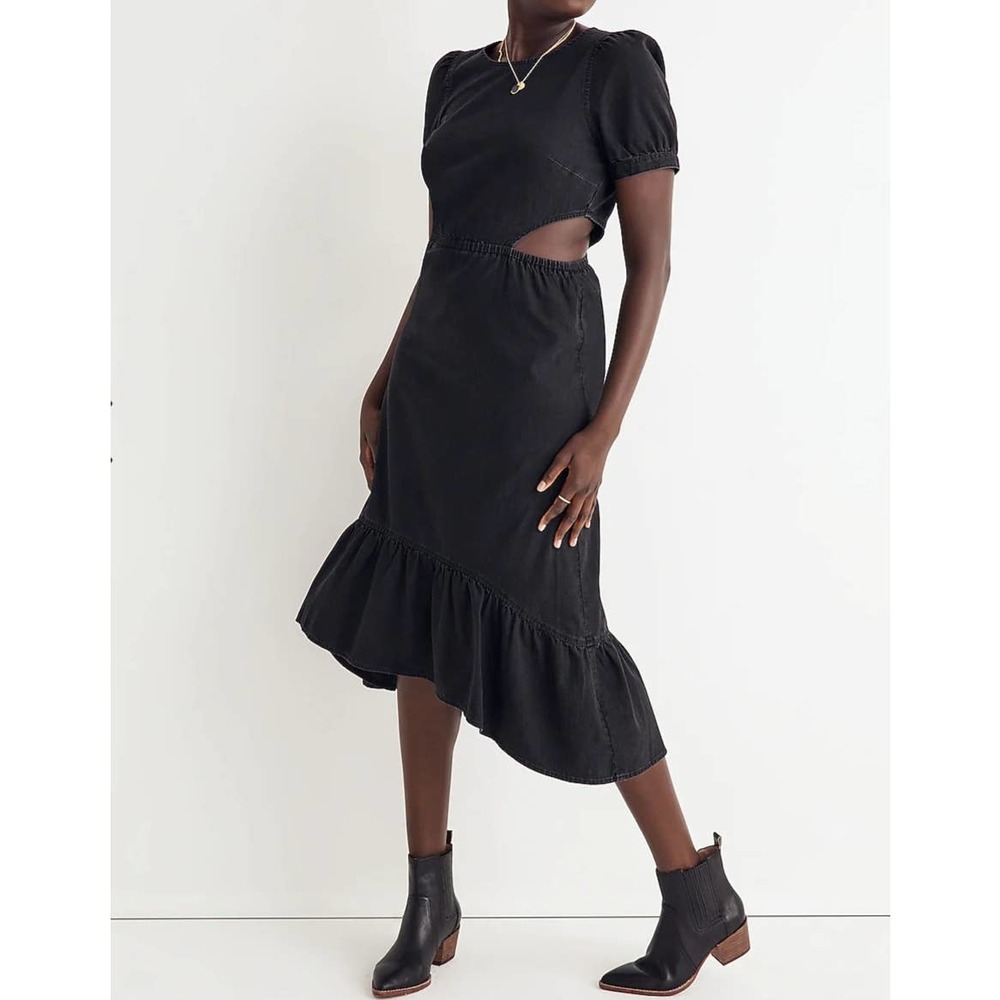 Madewell Denim Cutout Midi Dress in Mulgrove WashWomen's Size 12
